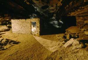 Tuberculosis hut, Main Cave, Mammoth Cave, Mammoth Cave National Park, Kentucky, KY, USA