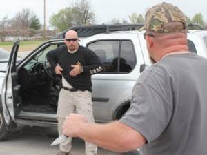 Victim Drawing On An Attacker