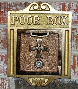 Alms for the poor box